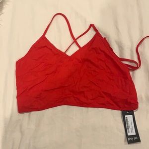 Nasty gal red crop top. New with tags